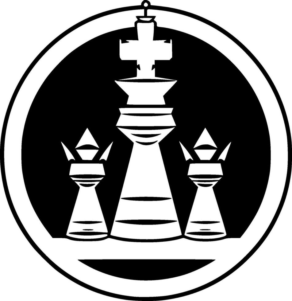 scacchi - minimalista e piatto logo - vettore illustrazione