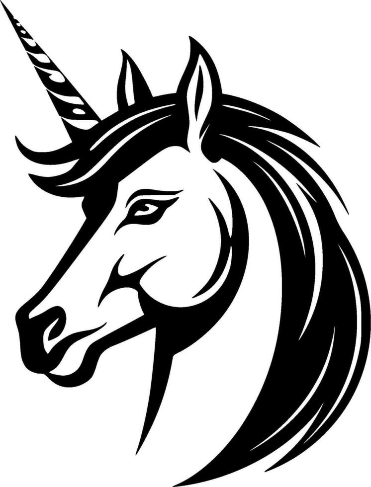 unicorno - minimalista e piatto logo - vettore illustrazione