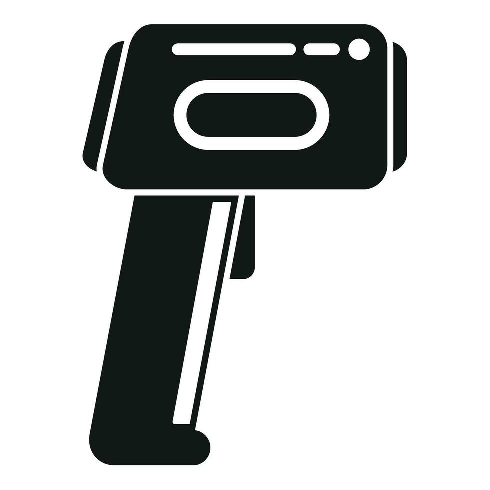 Salute dai un'occhiata pistola icona semplice vettore. scanner dispositivo vettore
