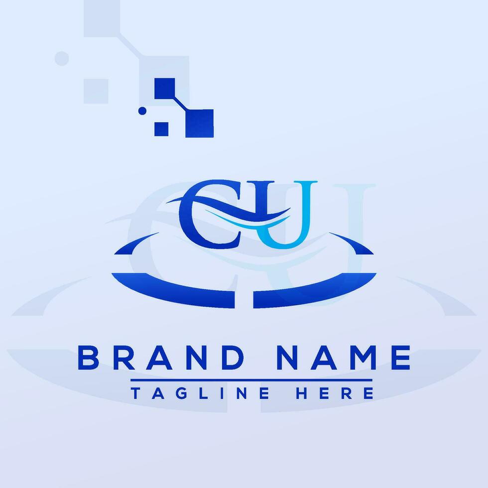 lettera cu professionale logo per tutti tipi di attività commerciale vettore