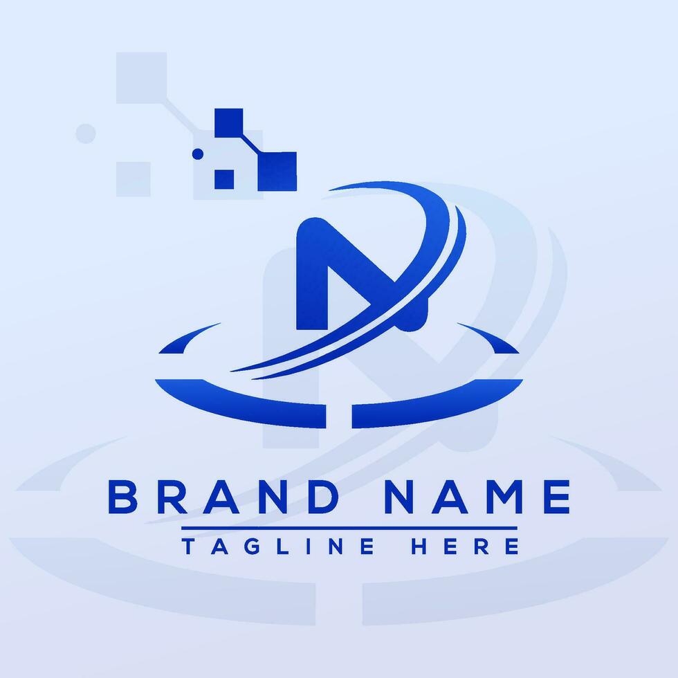 lettera n professionale logo per tutti tipi di attività commerciale vettore