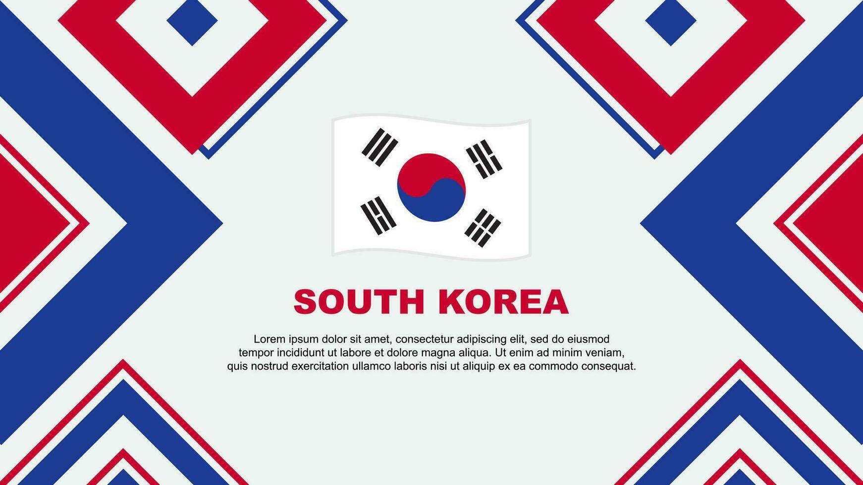 Sud Corea bandiera astratto sfondo design modello. Sud Corea indipendenza giorno bandiera sfondo vettore illustrazione. Sud Corea indipendenza giorno