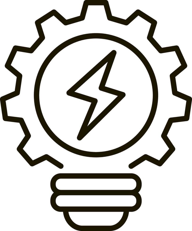 energia efficienza linea icona illustrazione vettore