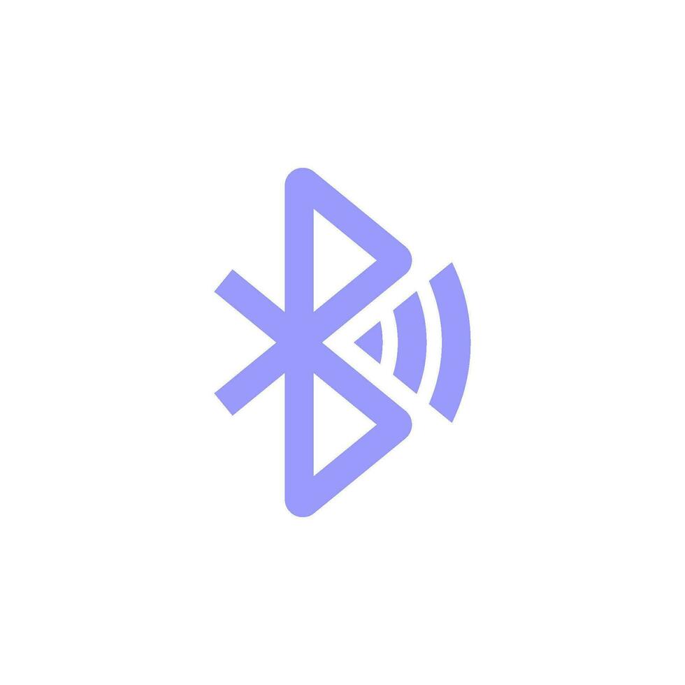 Bluetooth icona nel blu per tecnologia vettore