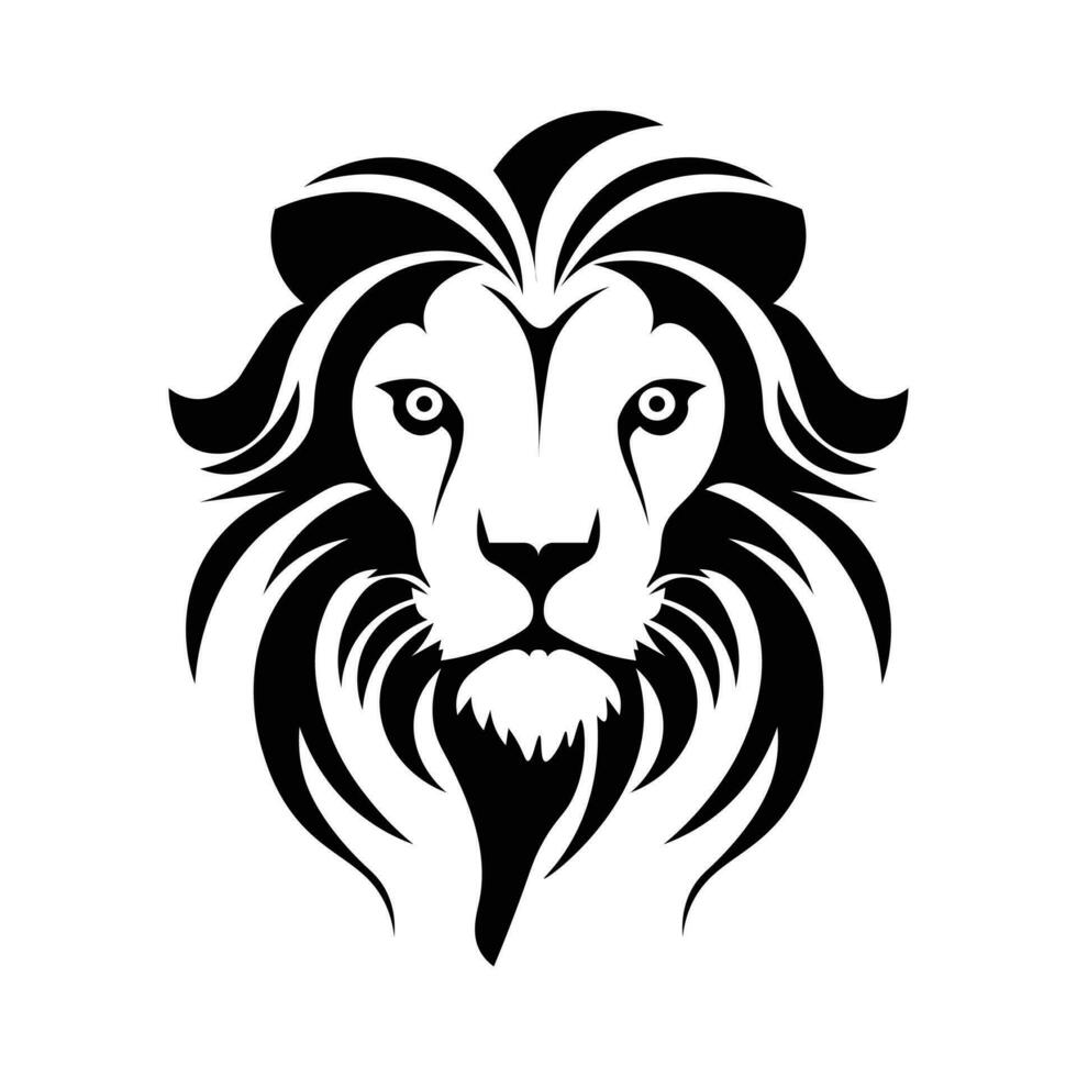 logo della testa del leone vettore