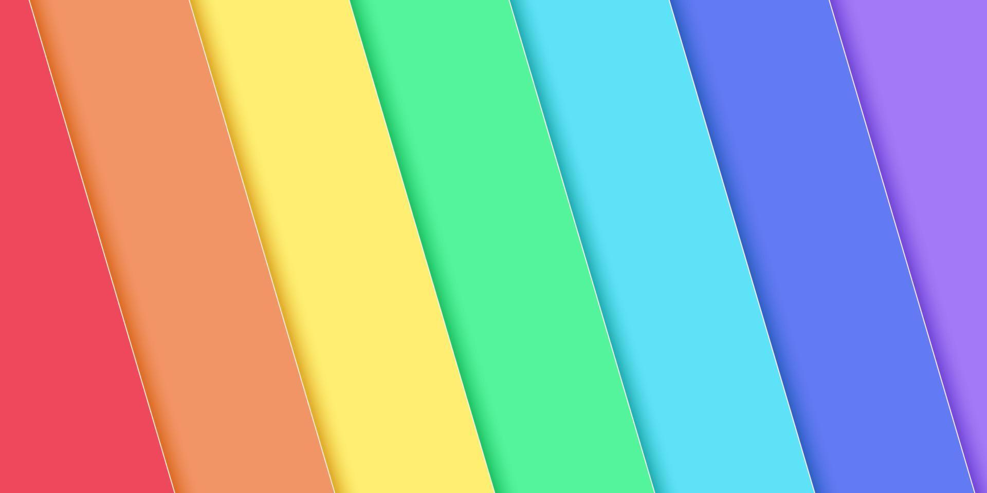 sfondo di sovrapposizione diagonale di colore arcobaleno astratto vettore