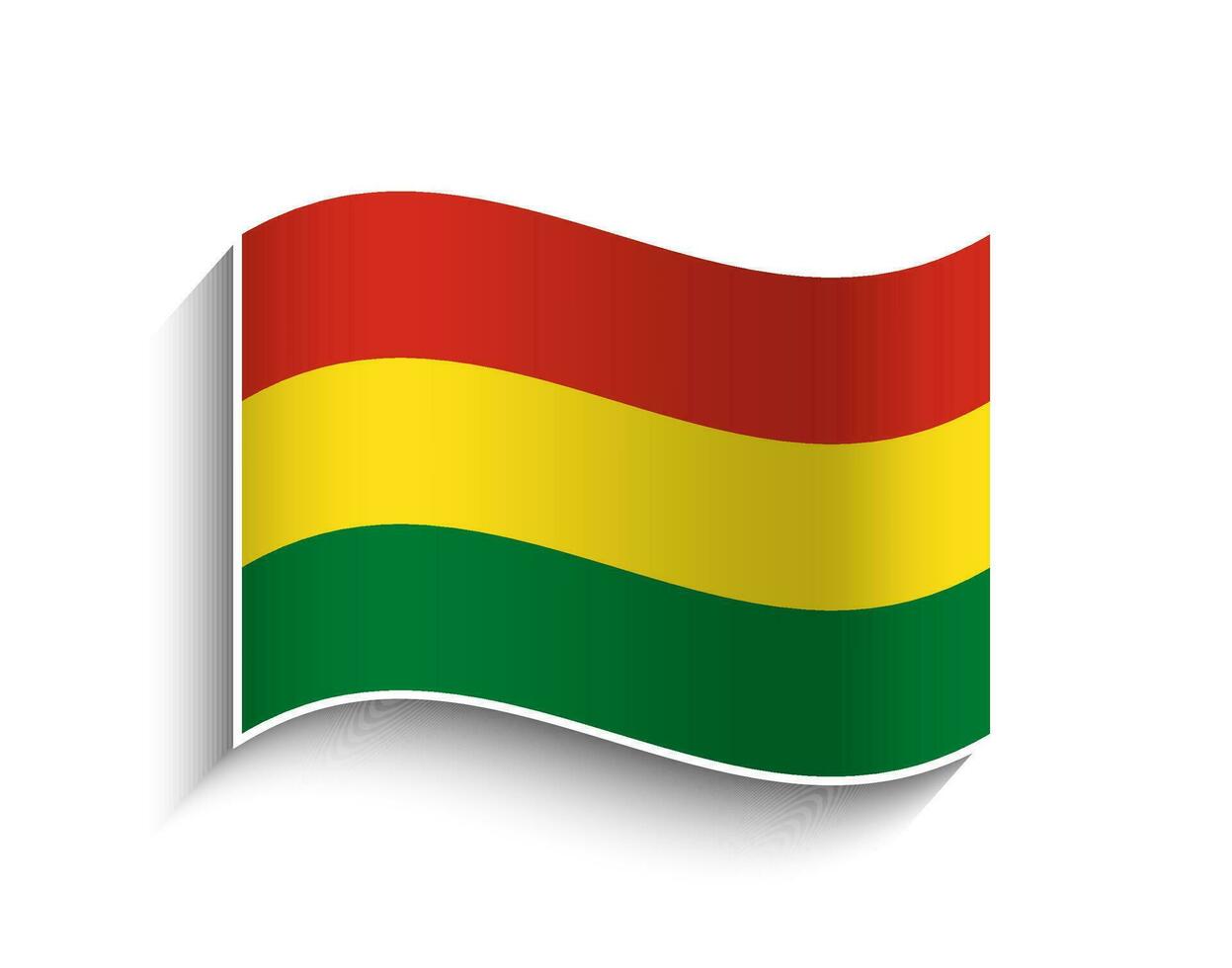 vettore Bolivia agitando bandiera icona
