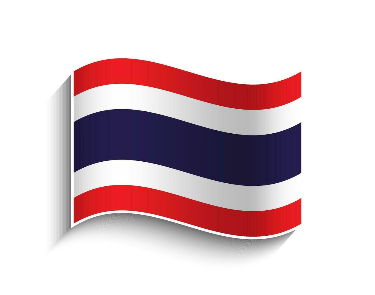 vettore Tailandia agitando bandiera icona