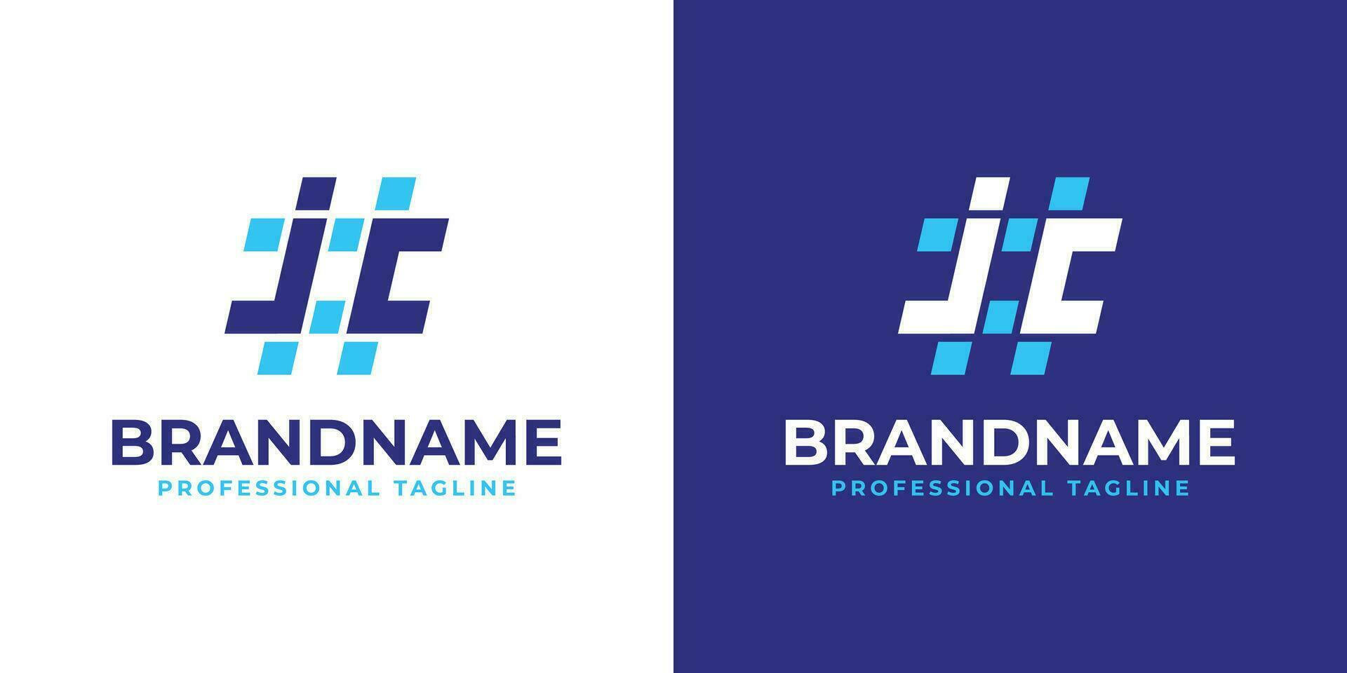 lettera jc hashtag logo, adatto per qualunque attività commerciale con jc o cj iniziali. vettore