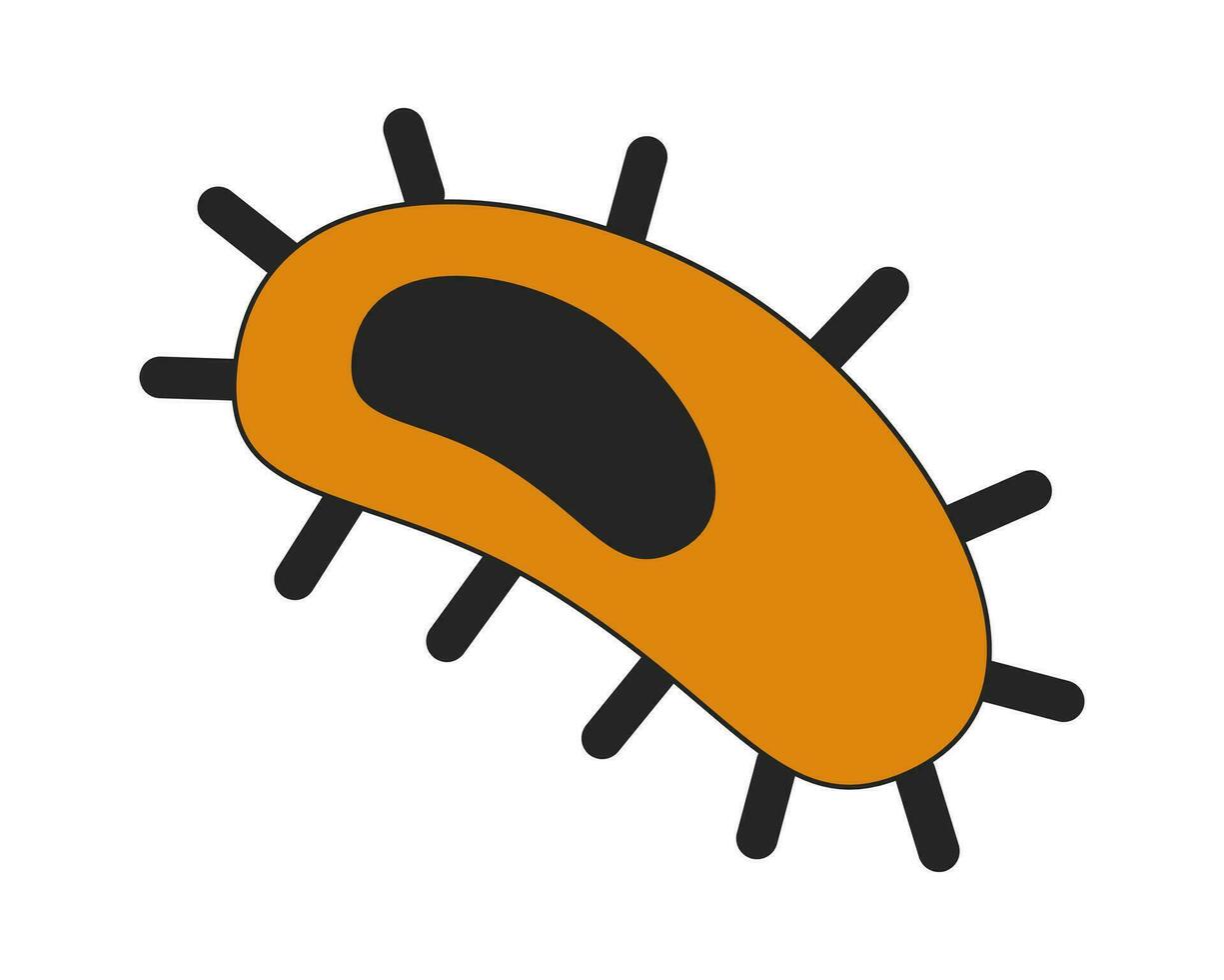 batterico infezione 2d lineare cartone animato oggetto vettore
