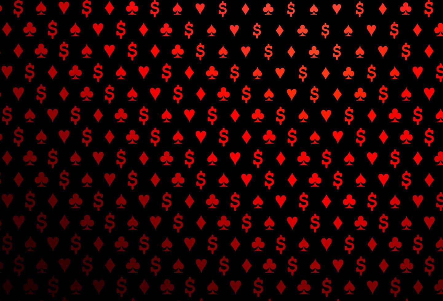 modello vettoriale rosso scuro con simboli di poker.
