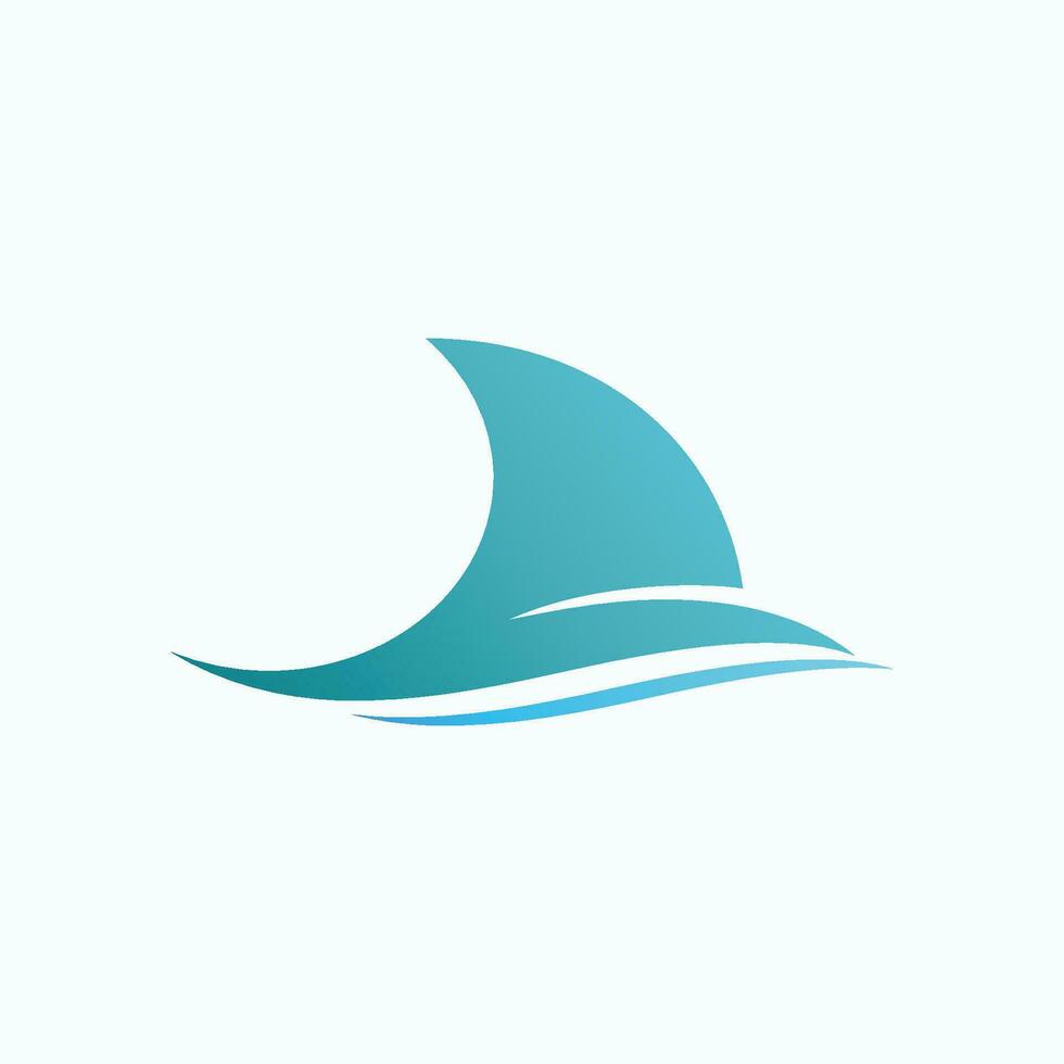 squalo pinna logo simbolo vettore illustrazione