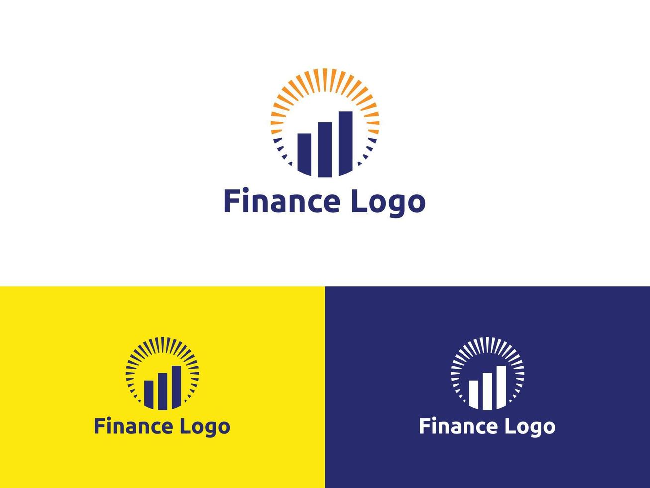 sole finanza investimento marketing logo modello vettoriale
