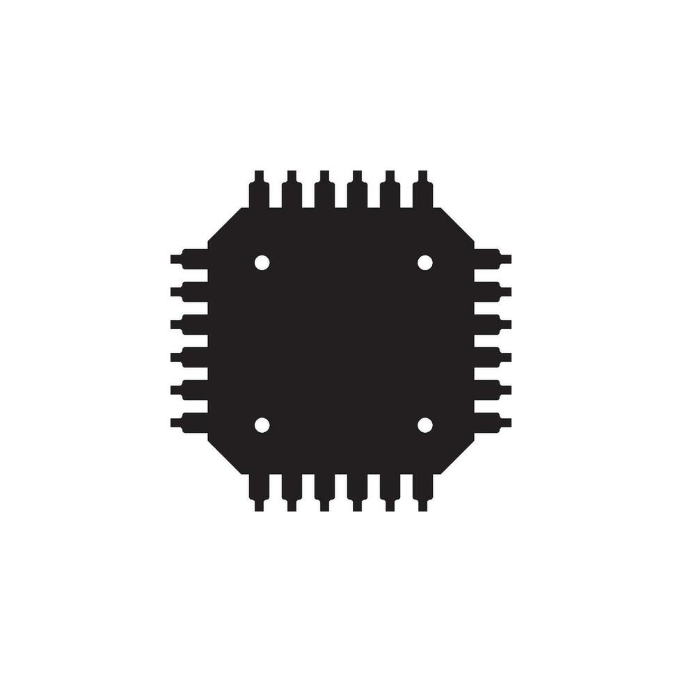 processore logo icona vettore