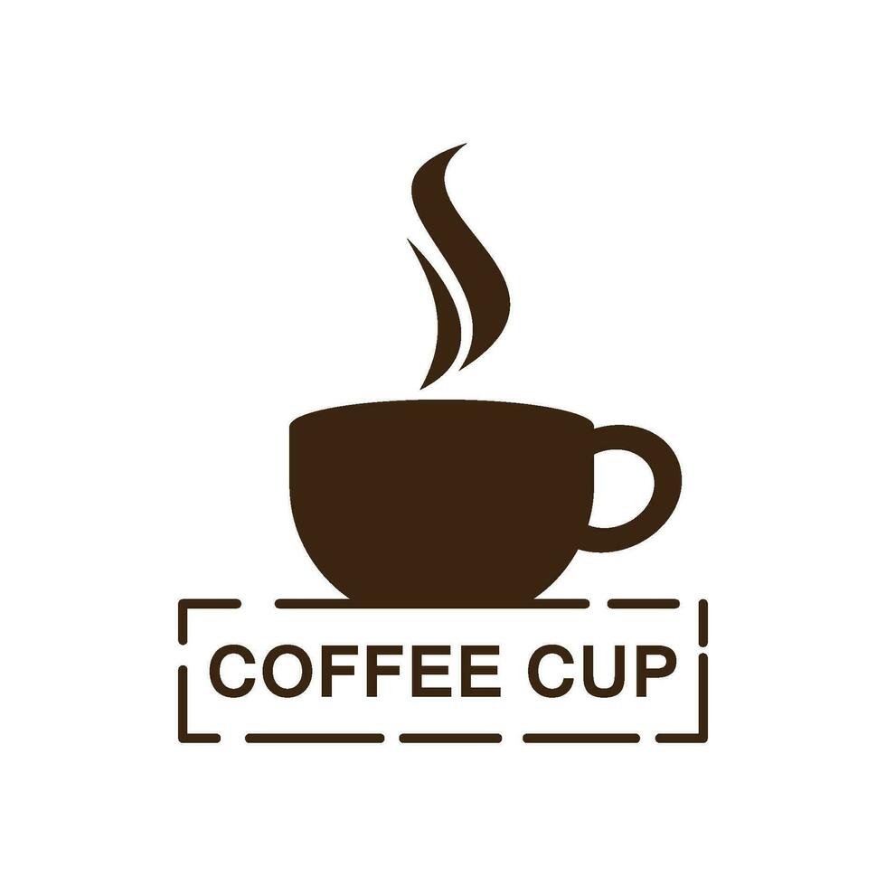 logo della tazza di caffè vettore