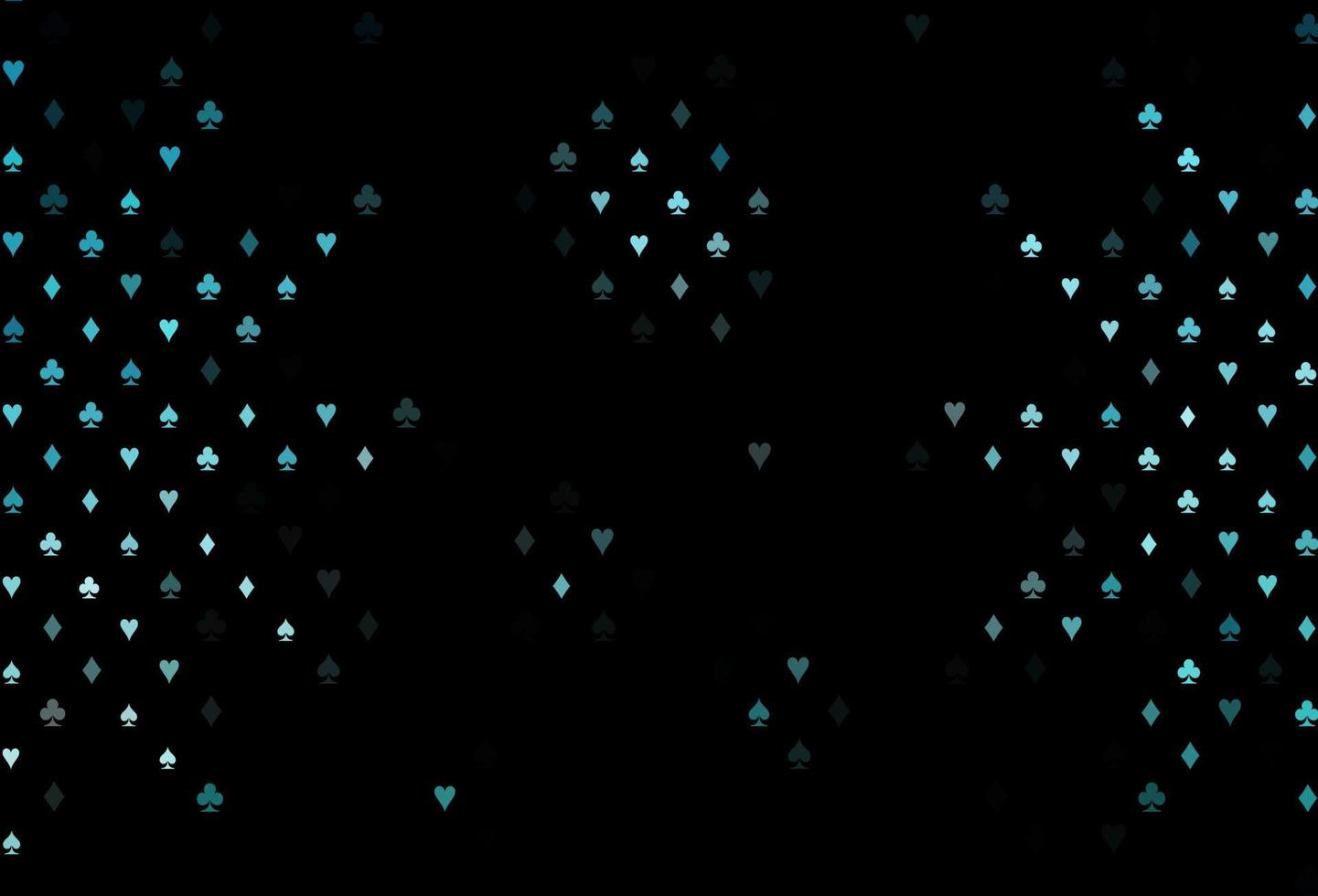 modello vettoriale blu scuro con simboli di poker.