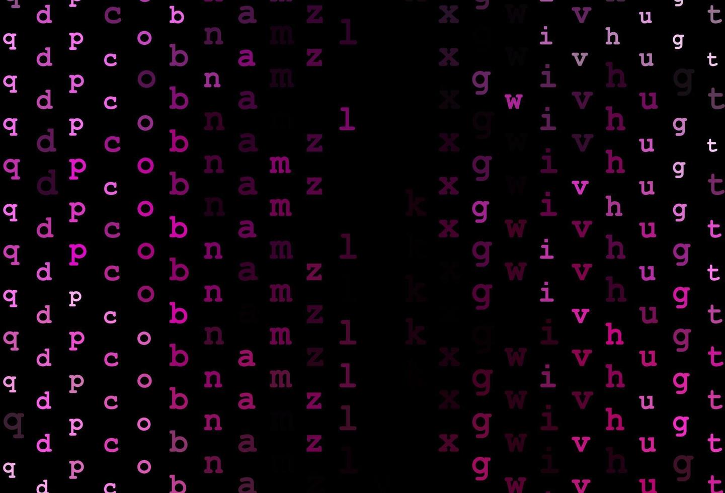 layout vettoriale rosa scuro con alfabeto latino.