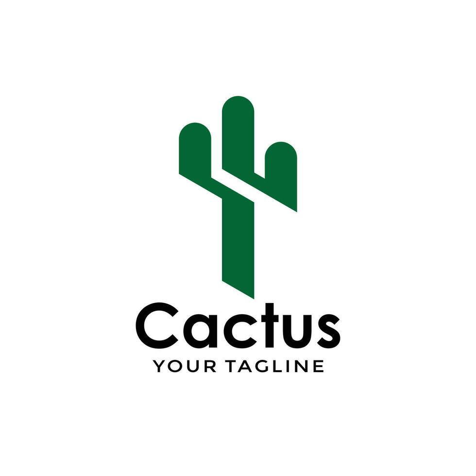 cactus logo icona vettore modello