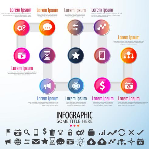 Modello di progettazione infografica vettore