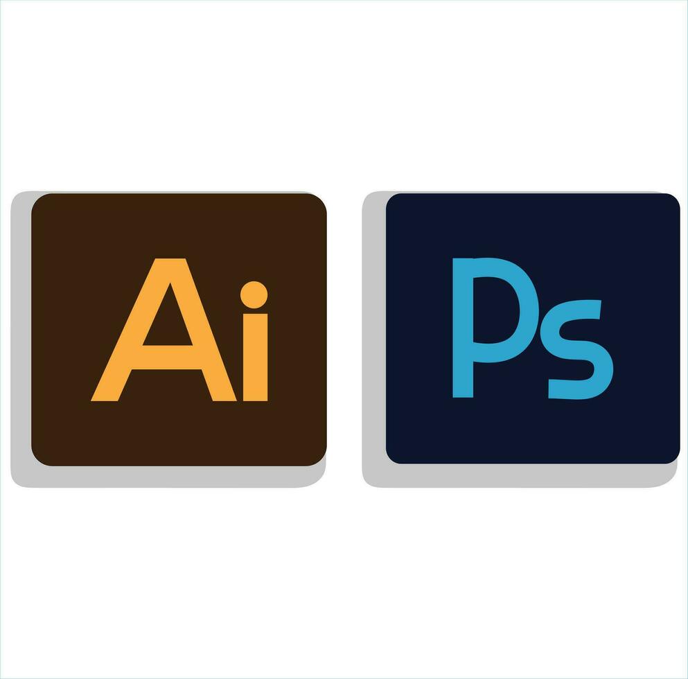 adobe illustratore e adobe Photoshop software logo vettore