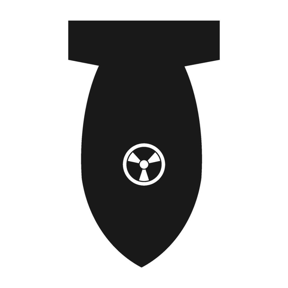 nucleare bomba icona, vettore