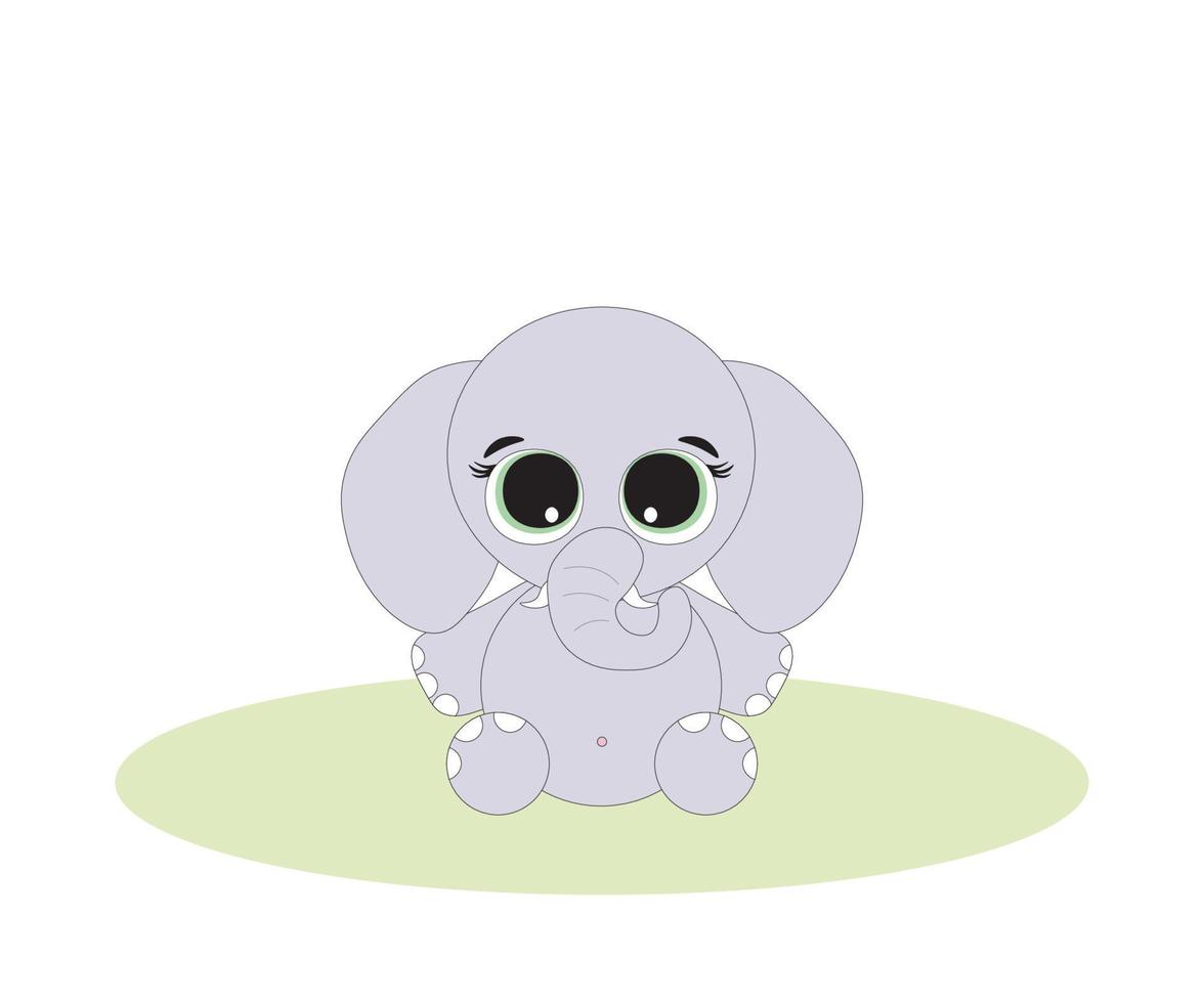 illustrazione per bambini con un elefante cartone animato vettore