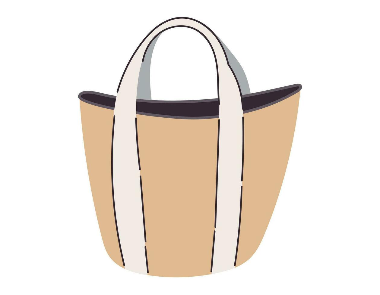 elegante donne piatto spiaggia borsetta. vettore cartone animato isolato moda accessorio Borsa.