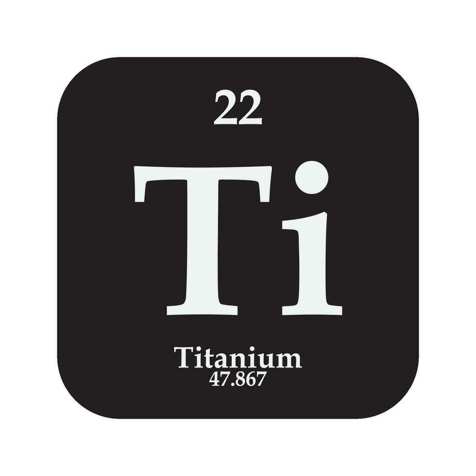 titanio chimica icona vettore