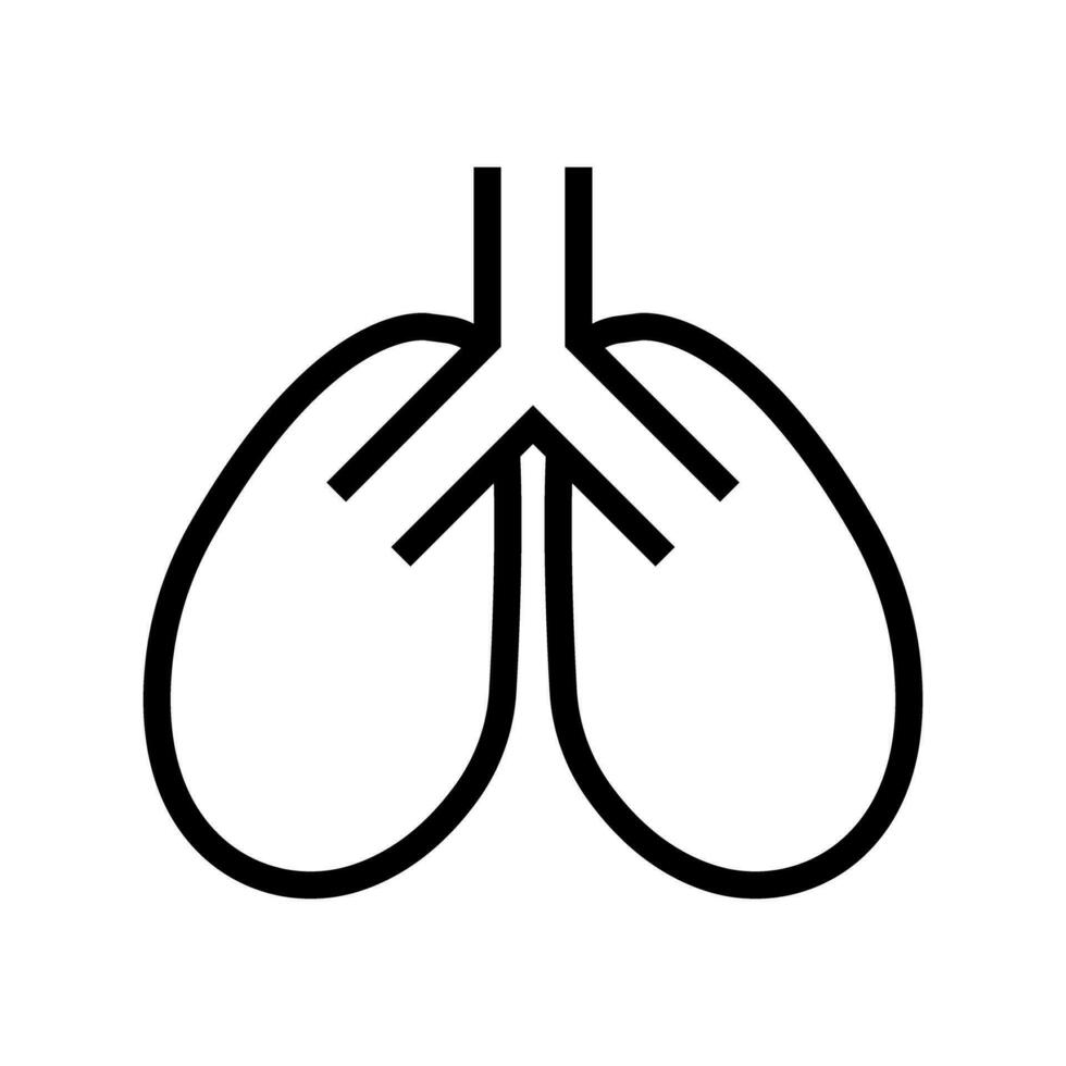 polmone icona. organo icona. vettore. vettore
