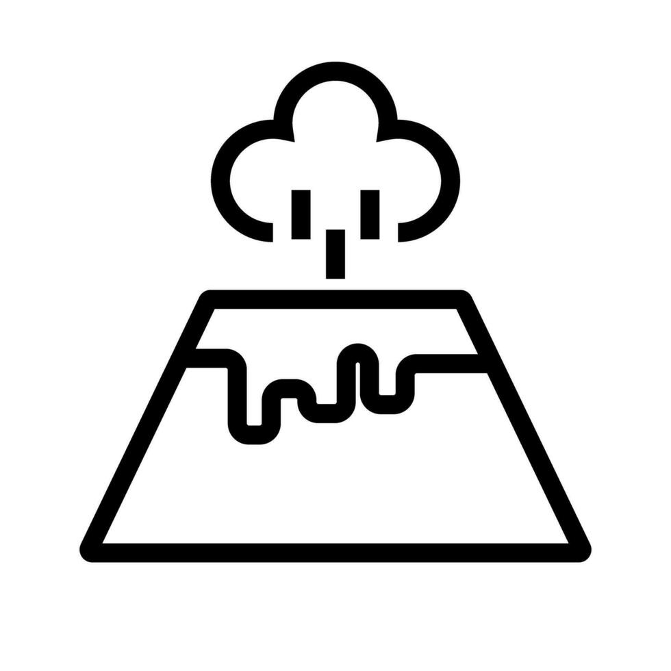 semplice vulcano icona. vulcano e Fumo. vettore. vettore