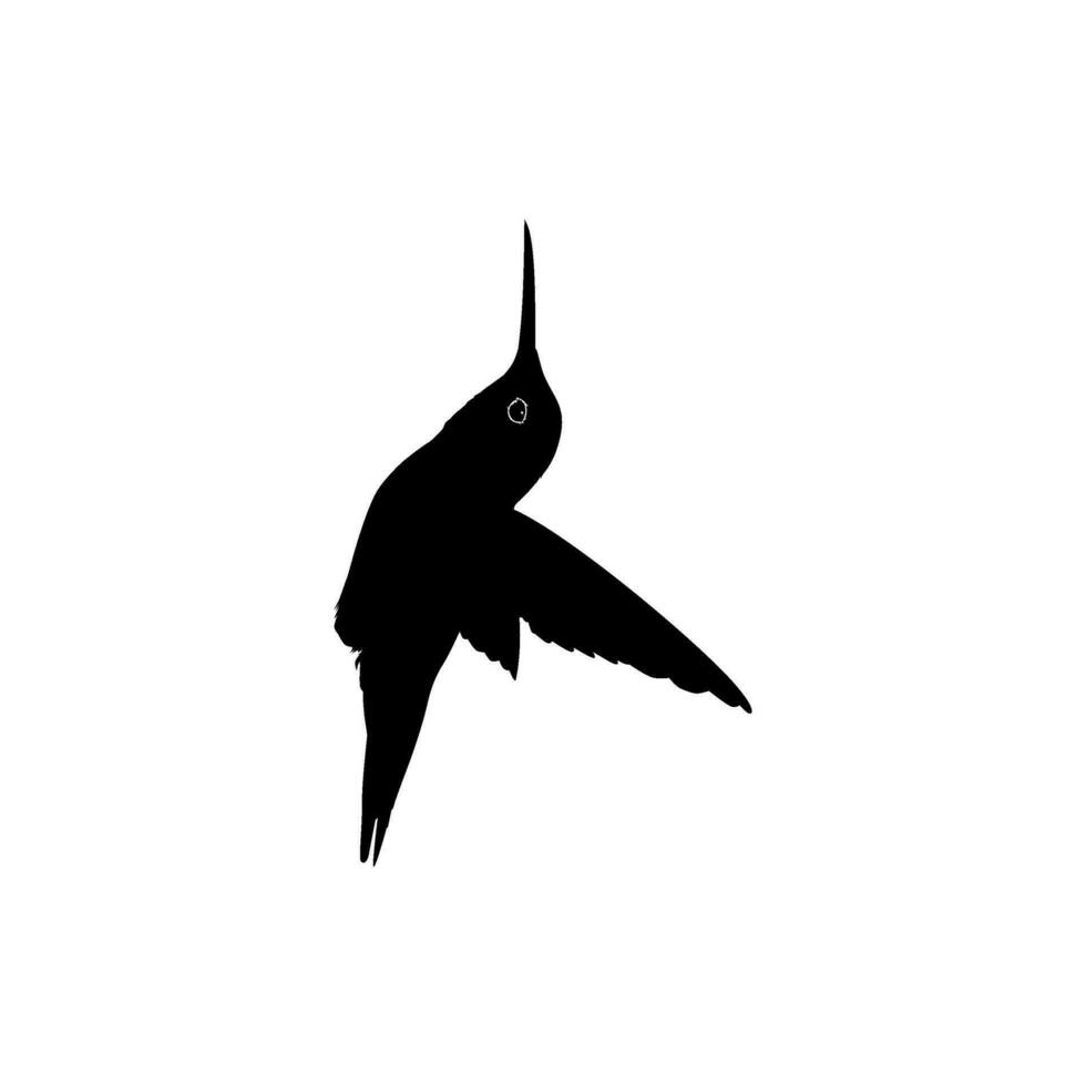 volante colibrì silhouette, può uso arte illustrazione, sito web, logo grammo, pittogramma o grafico design elemento. vettore illustrazione