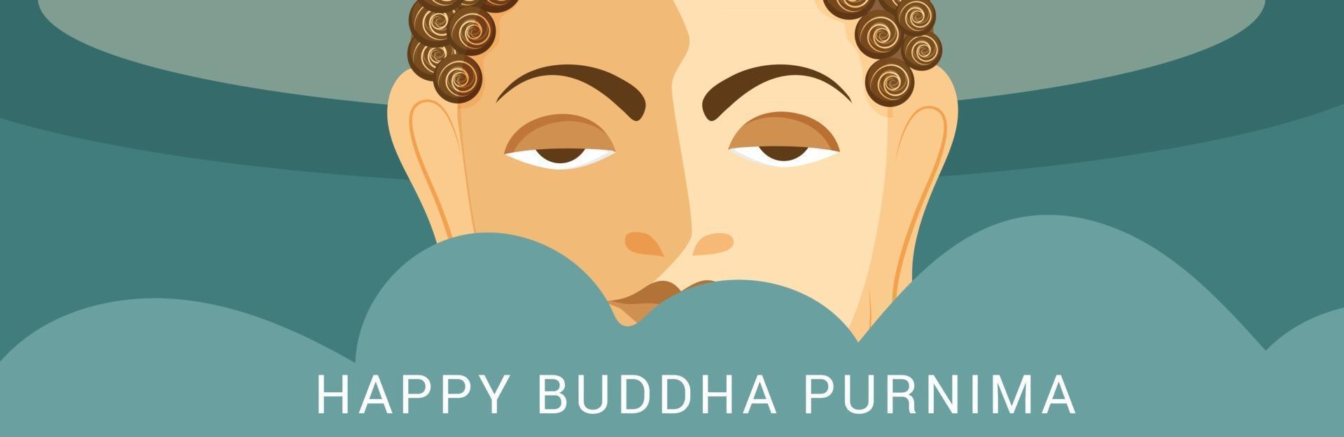 felice buddha purnima. vettore