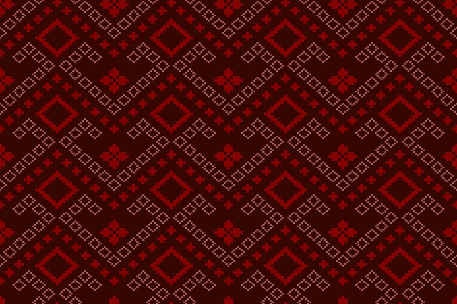 rosso tradizionale etnico modello paisley fiore ikat sfondo astratto azteco africano indonesiano indiano senza soluzione di continuità modello per tessuto Stampa stoffa vestito tappeto le tende e sarong vettore