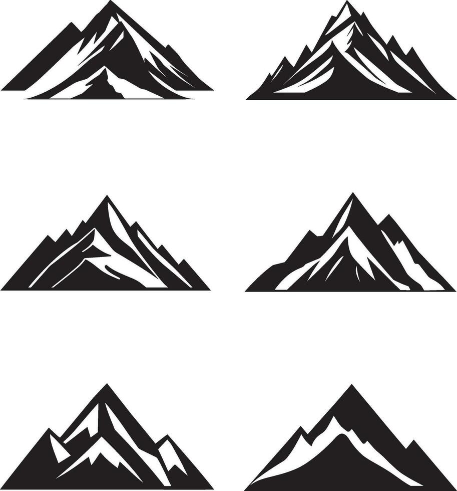 il montagna vettore logo icona piatto design