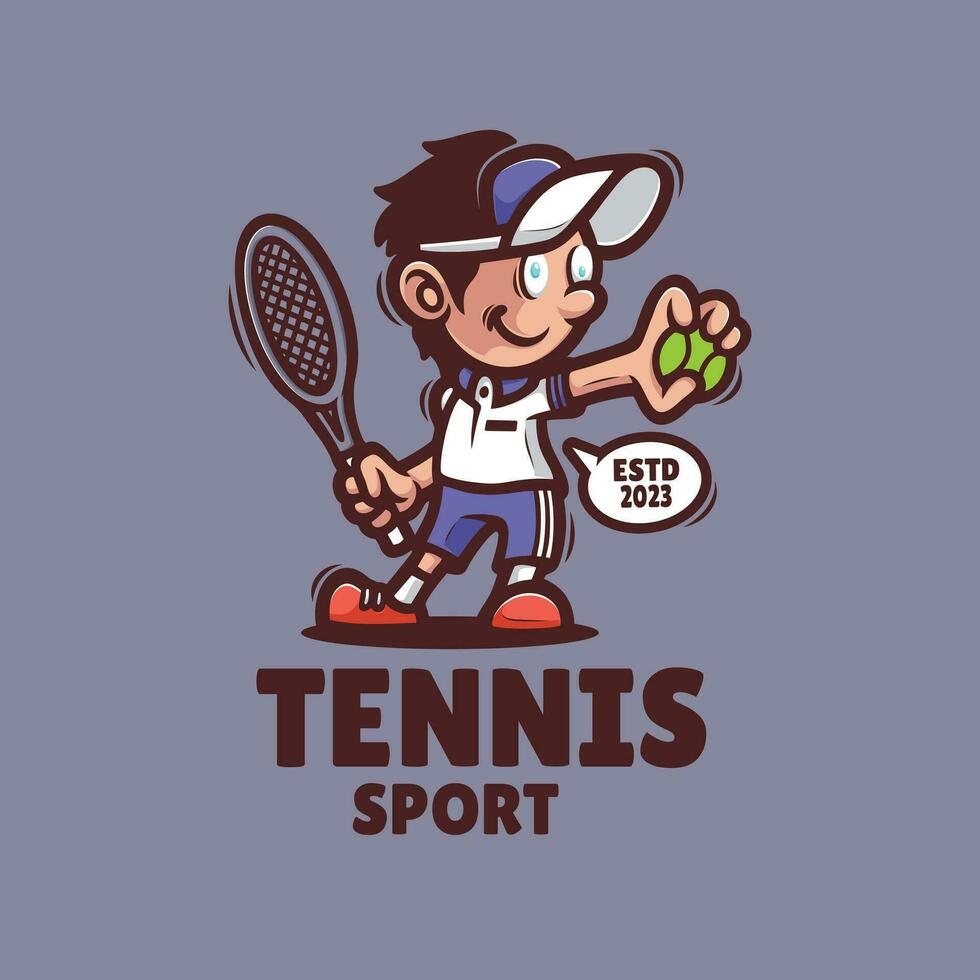 tennis sport logo vettore