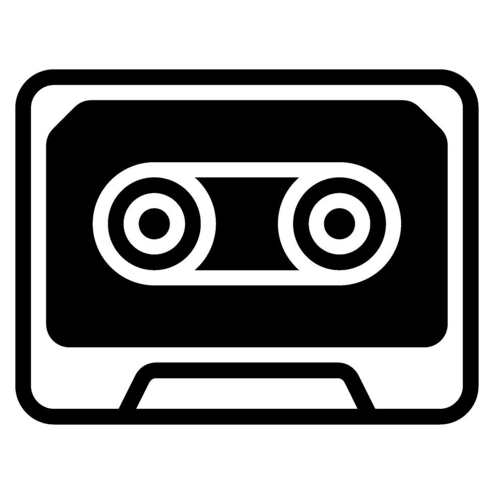 Podcast cassetta nastro icona illustrazione vettore