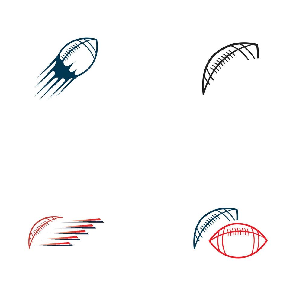 modello di progettazione dell'illustrazione di vettore del logo di football americano di sport americano