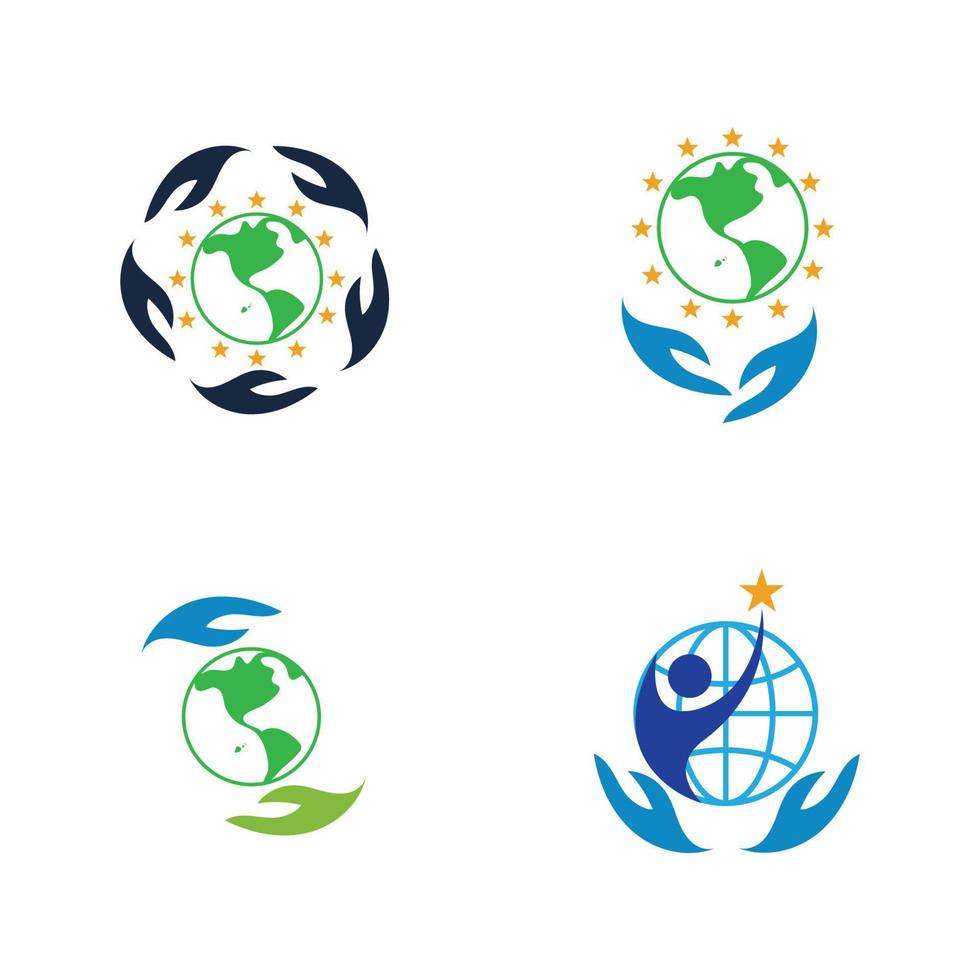 design dell'illustrazione vettoriale del logo della giornata mondiale della terra