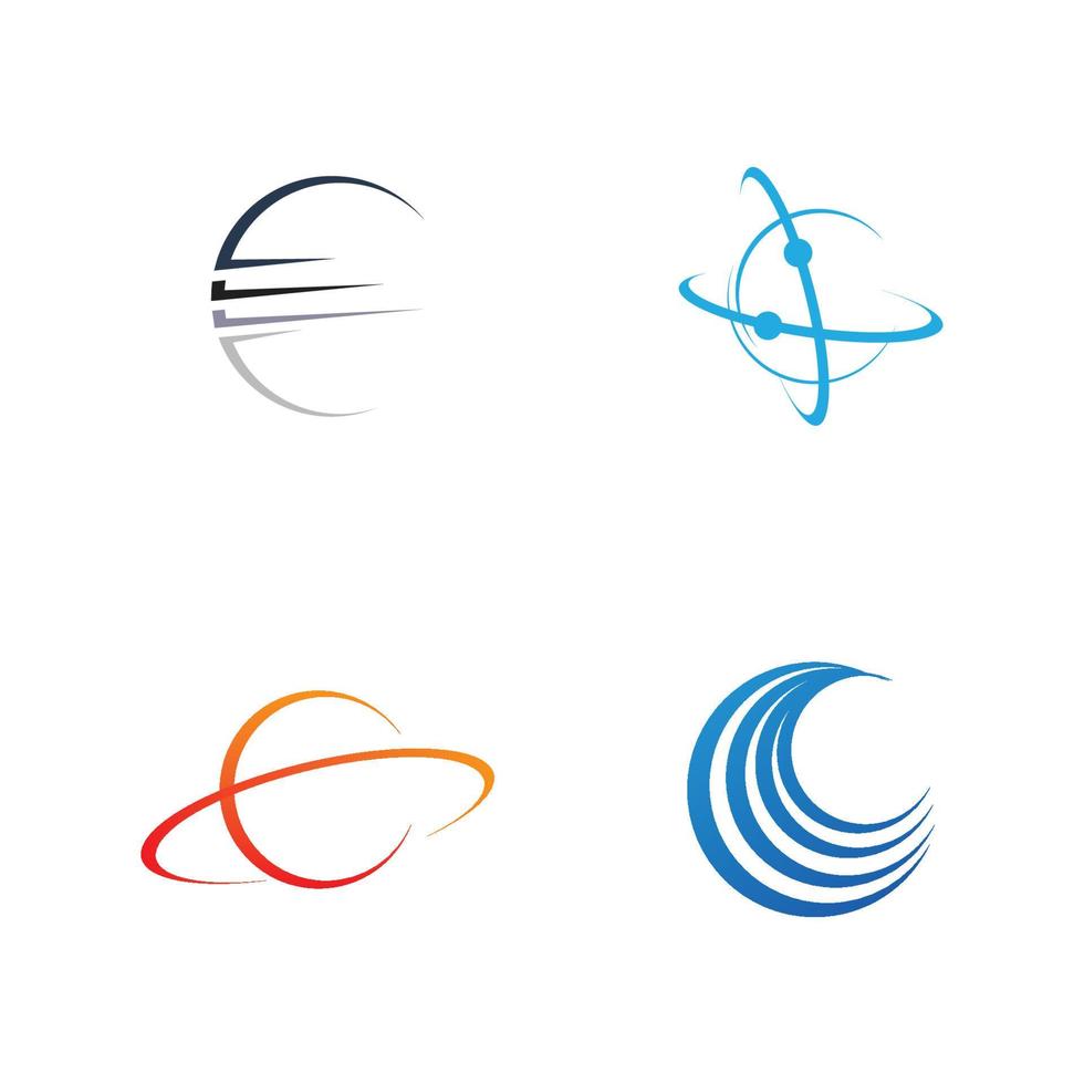 modello di progettazione dell'illustrazione del logo di vettore globale