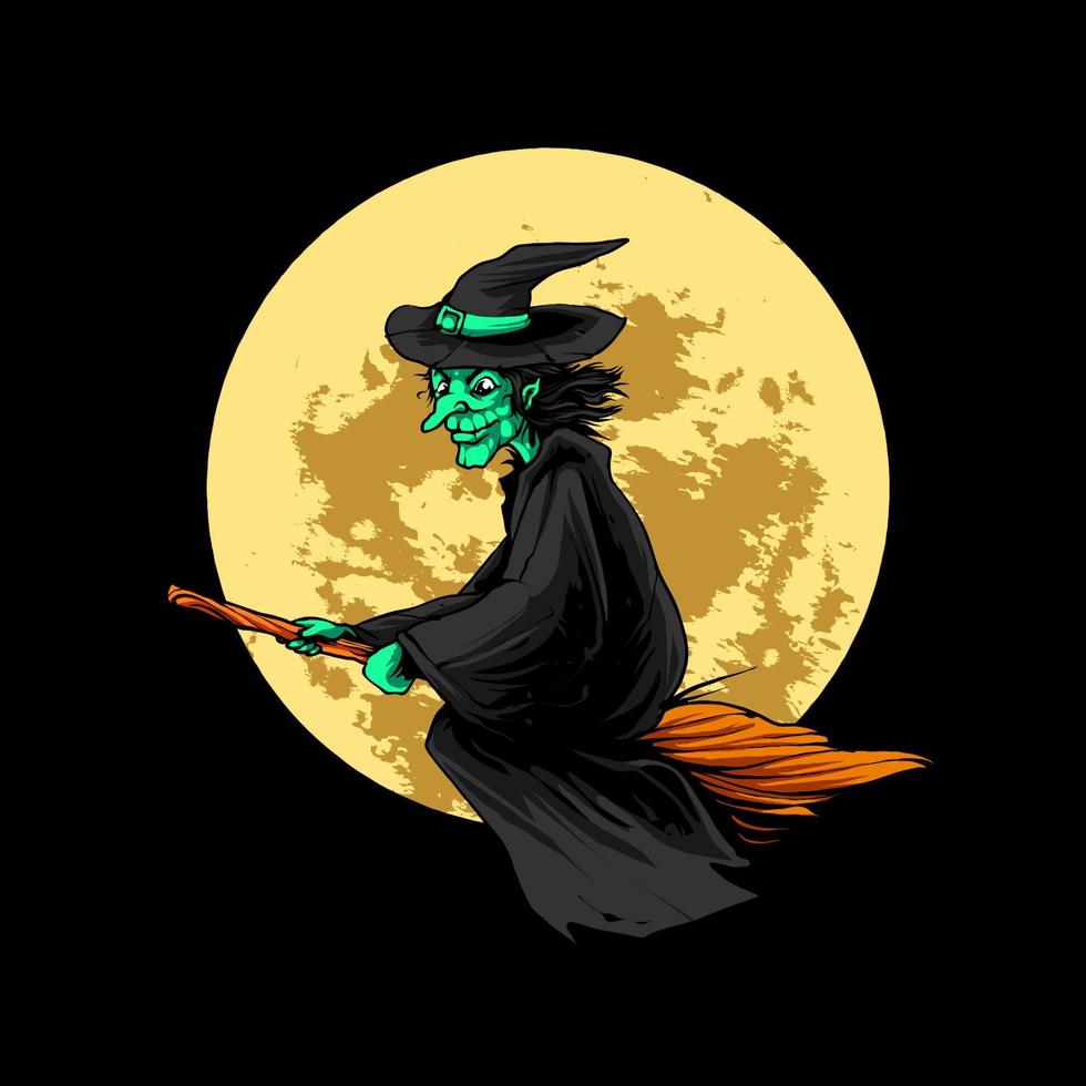 strega halloween illustrazione vettore