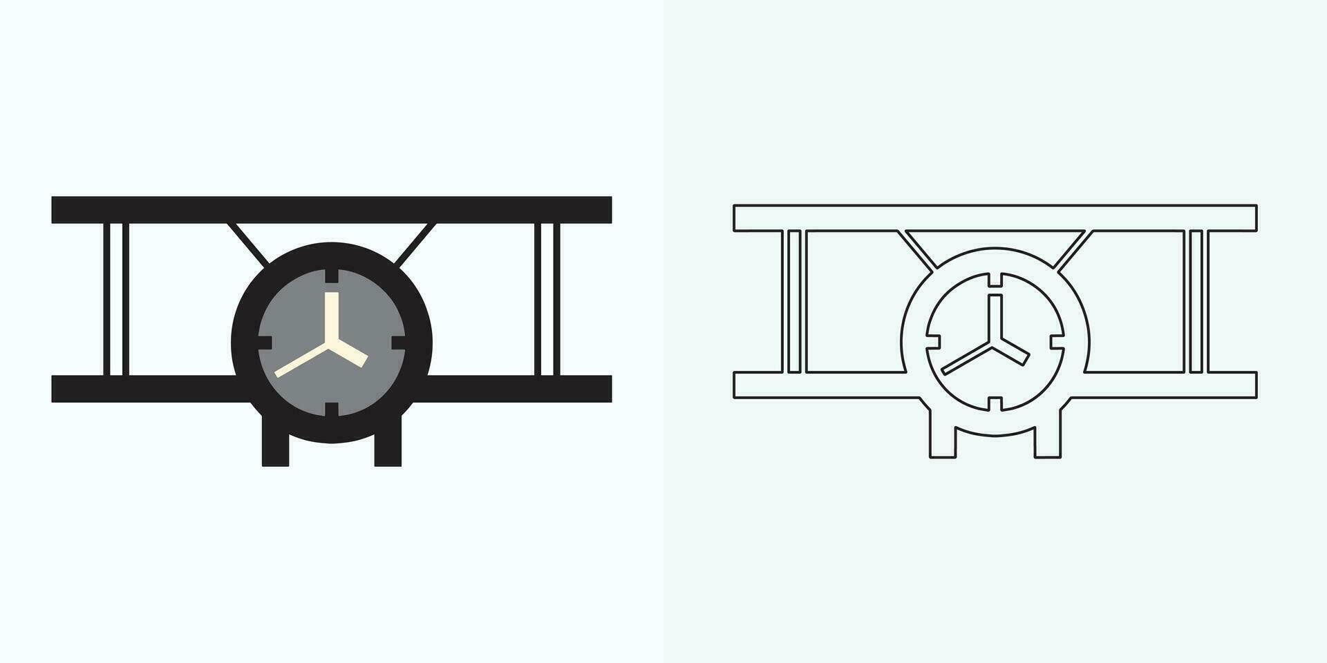 passaggio di tempo icona. passaggio di volta. Timer logo. orologio icona illustrazione vettore design