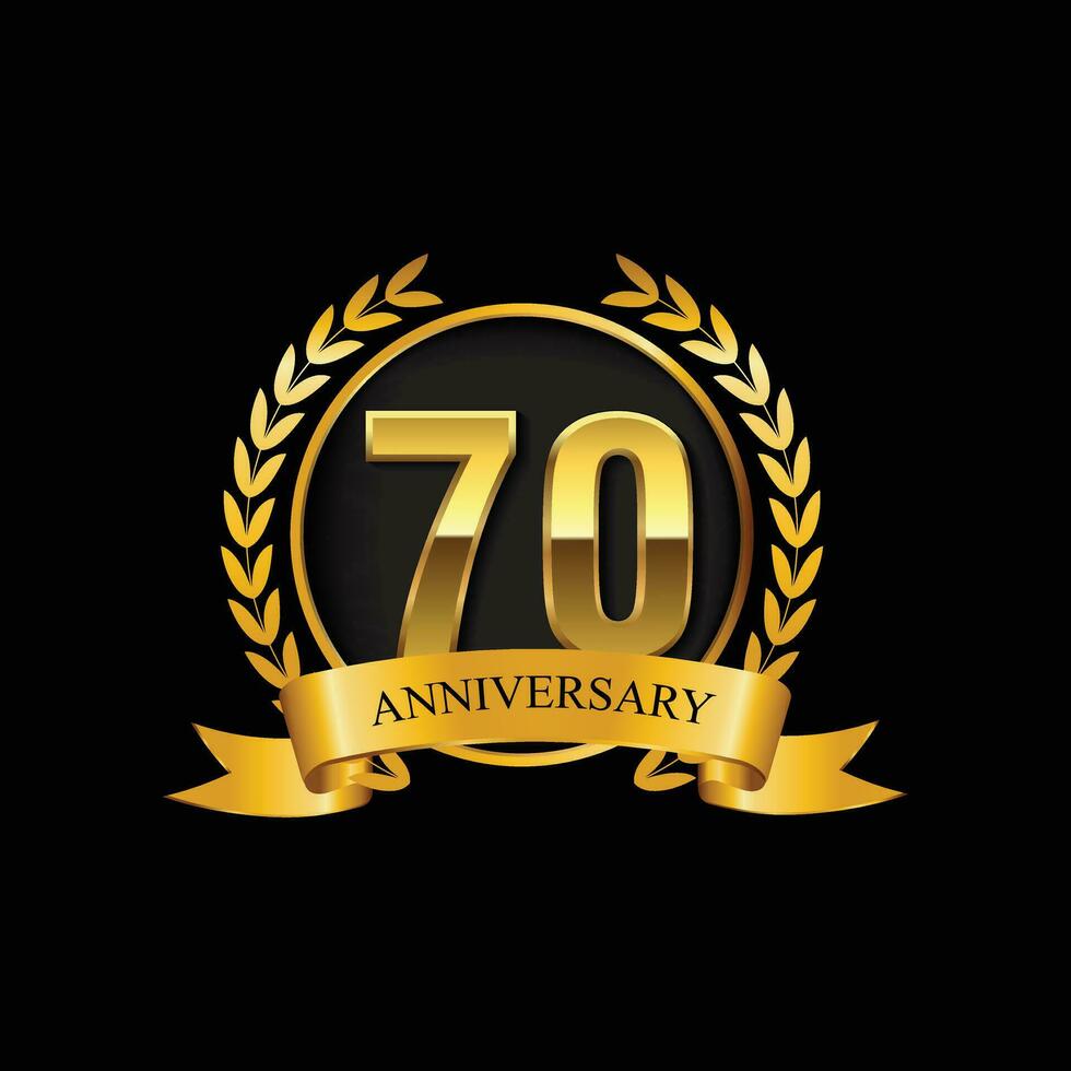 70 anniversario logo vettore