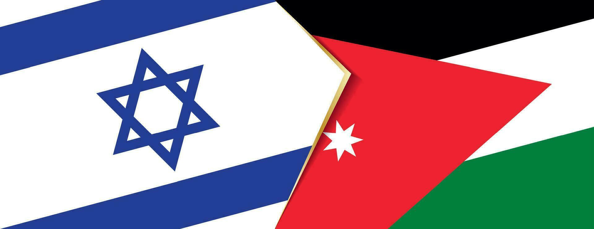 Israele e Giordania bandiere, Due vettore bandiere.