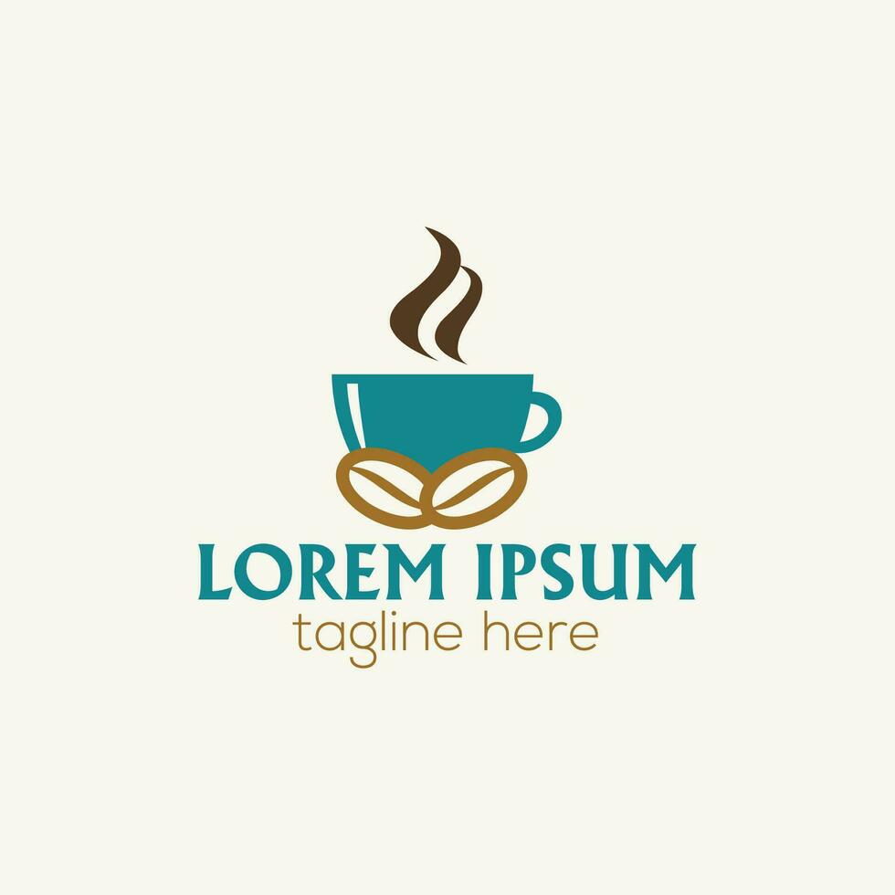 caffè negozio angolo logo, elegante caffè logo design con moderno stile illustrazione vettore