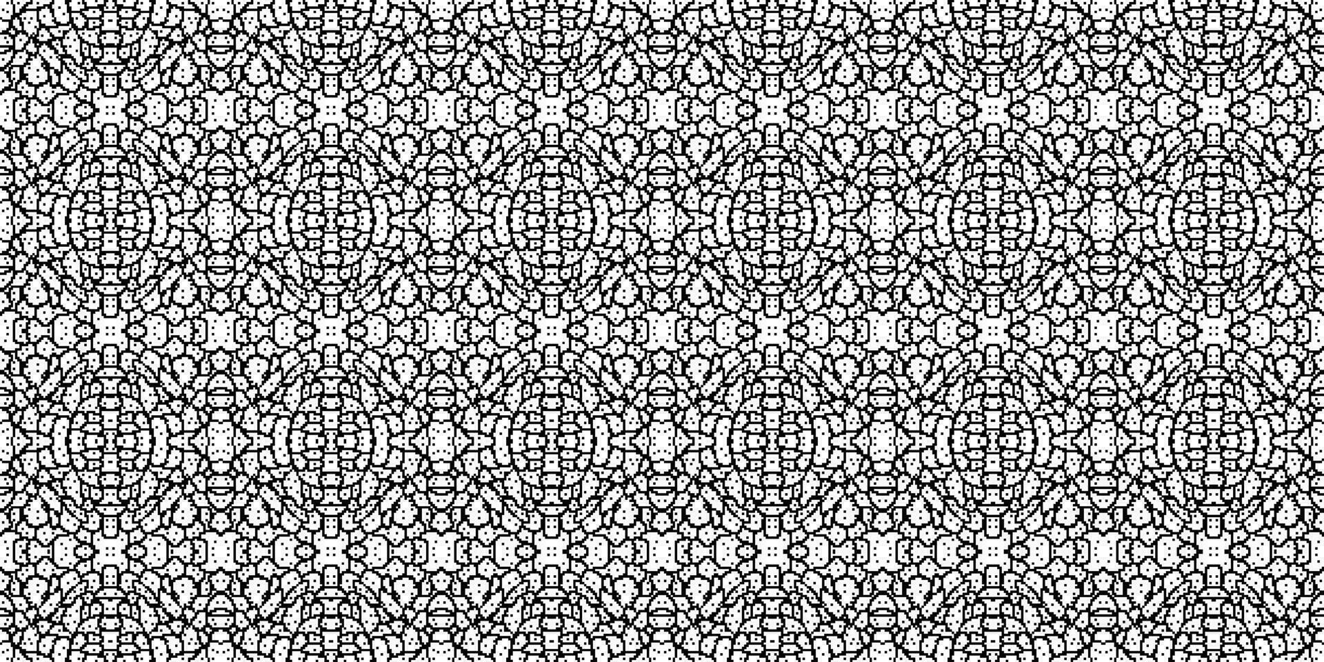 monocromatico geometrico griglia pixel arte sfondo moderno nero e bianca astratto mosaico struttura vettore