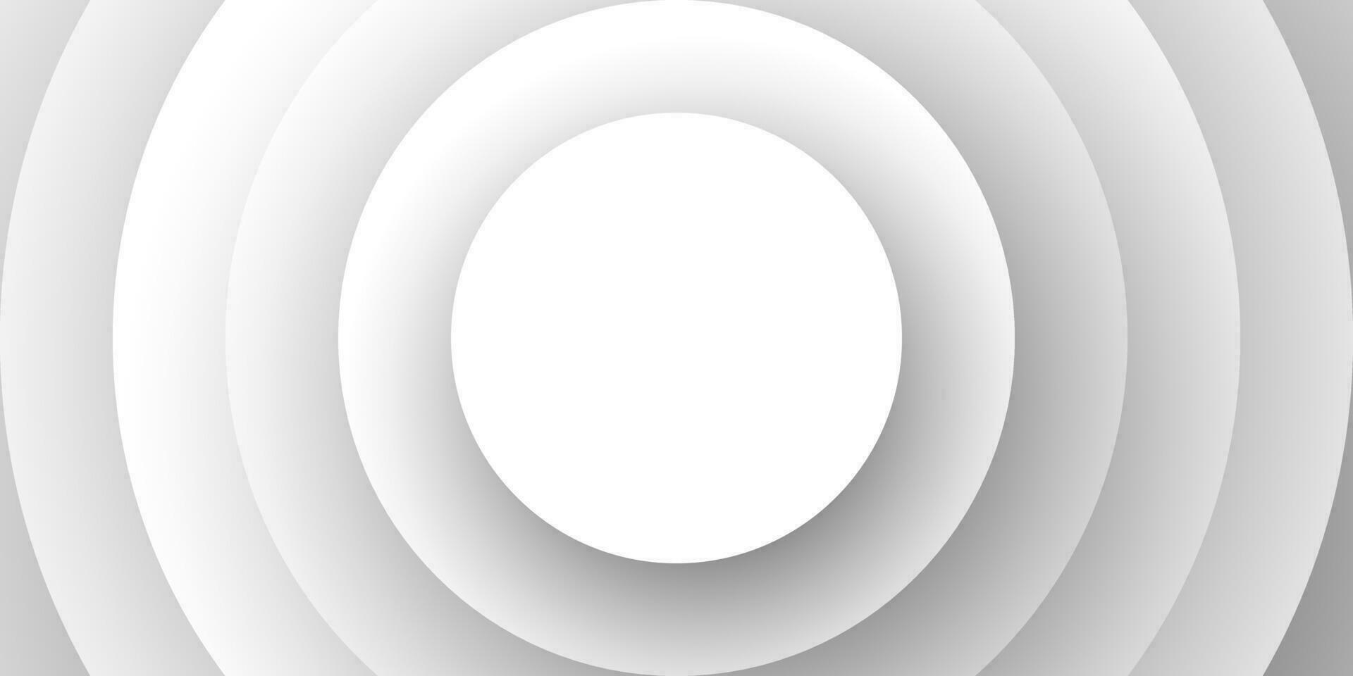 astratto nero e bianca il giro sfondo con concentrico cerchi. vettore illustrazione