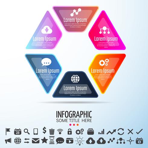 Modello di progettazione infografica vettore