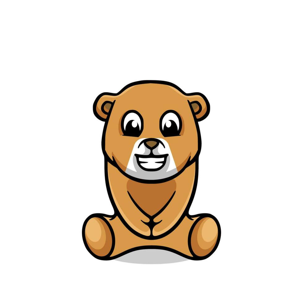 carino bambino orso portafortuna cartone animato vettore