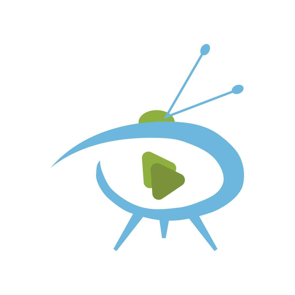 moderno televisione logo icona design idea per azienda, sito web, canale, sociale media. vettore
