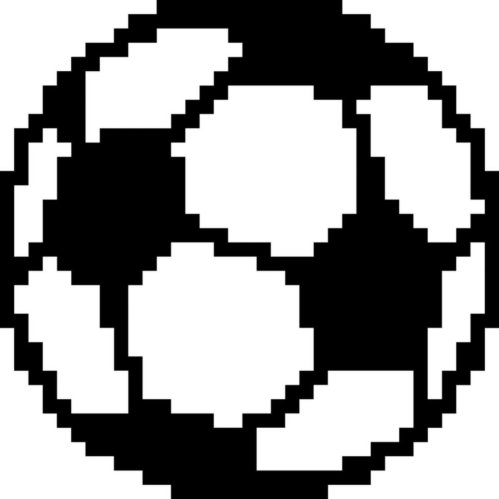 calcio cartone animato icona nel pixel stile vettore